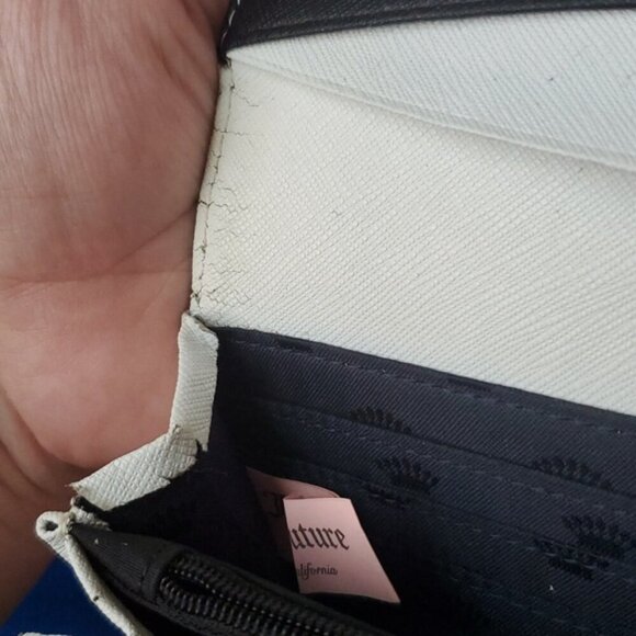 Juicy Couture black & white leather wallet - Picture 9 of 11